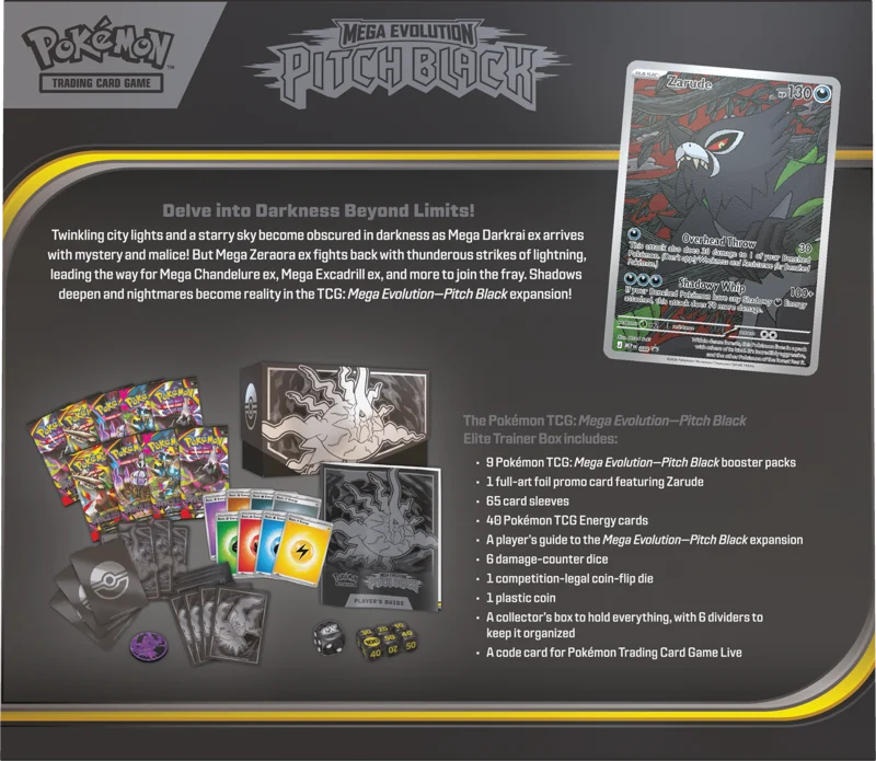 Pre Order - Pokémon Mega Evolution Pitch Black Elite Trainer Box