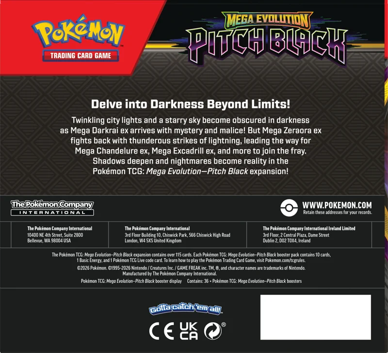 Pre Order - Pokémon Mega Evolution Pitch Black Booster Box